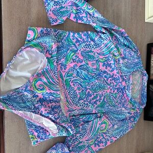 Lilly Pulitzer Pink and Blue Patterned Swimsuit